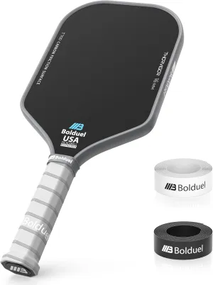 USAPA Approved Carbon Fiber Pickleball Paddles Pro-Level for Aggressive, Offensive Player, Pickleball Paddle with 16mm Polymer Honeycomb Core & Overgrips, Maximum Control & Spin & Power