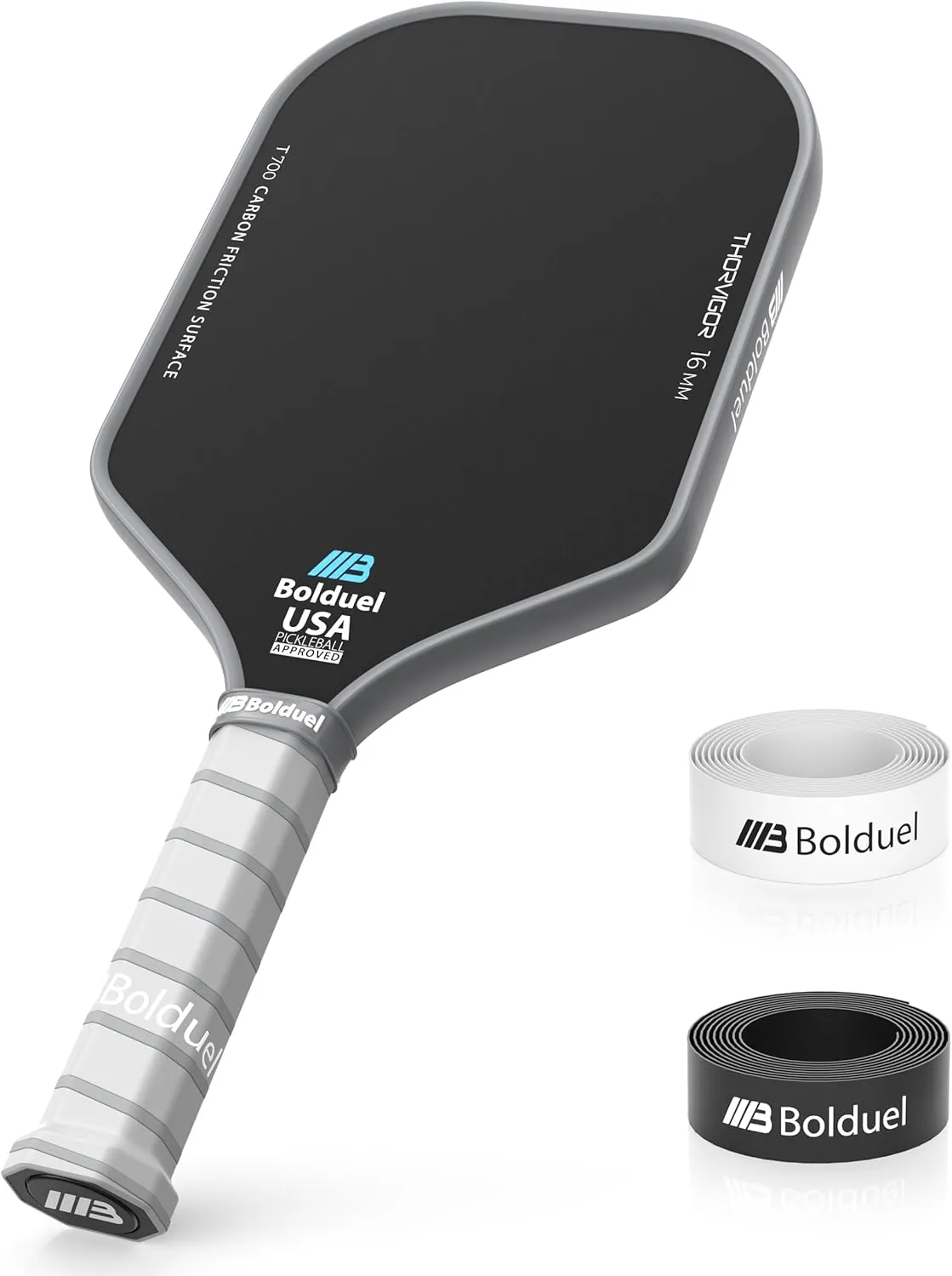 USAPA Approved Carbon Fiber Pickleball Paddles Pro-Level for Aggressive, Offensive Player, Pickleball Paddle with 16mm Polymer Honeycomb Core & Overgrips, Maximum Control & Spin & Power