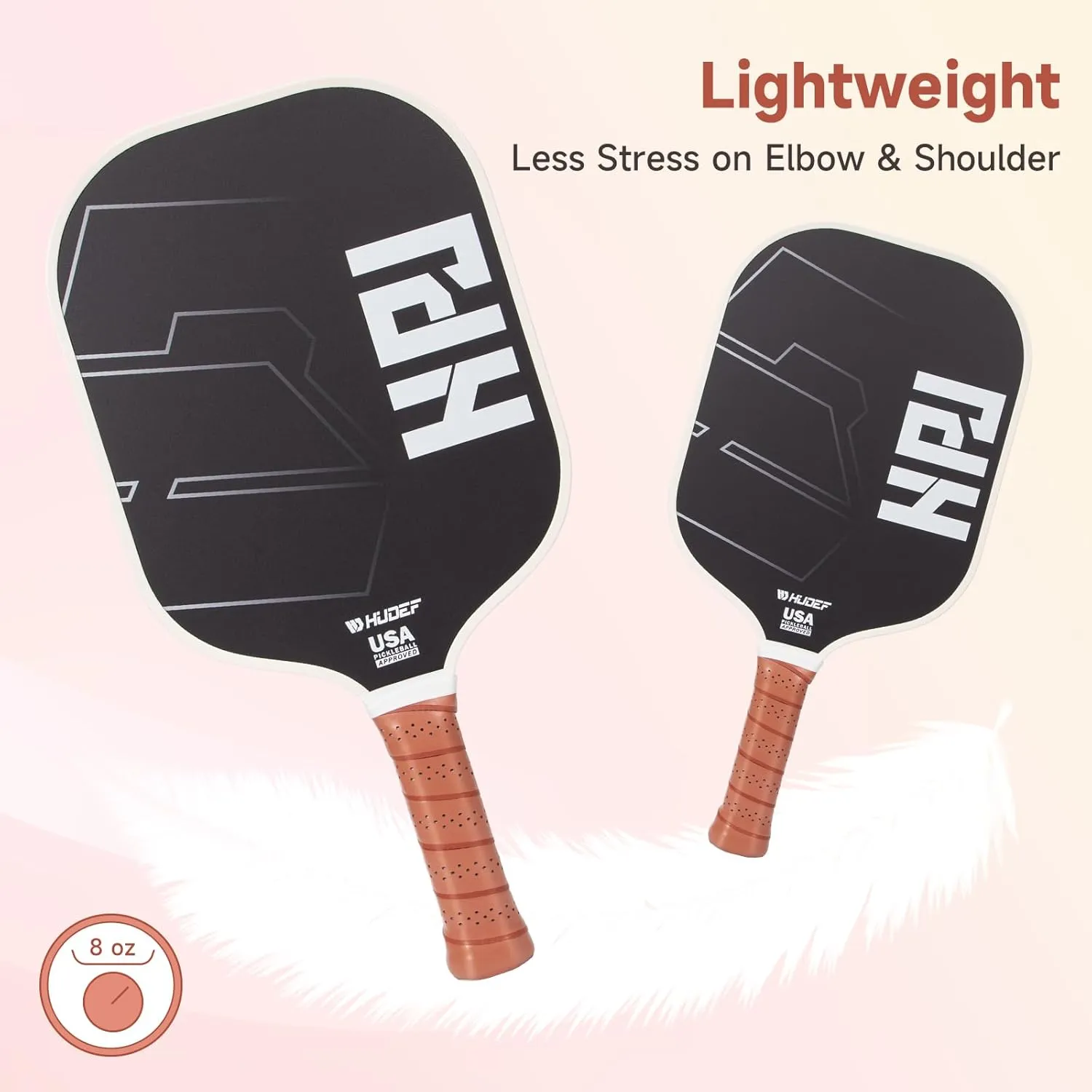 USAPA Pickleball Paddles Set: Graphite & Fiberglass Honeycomb Core, 4 Outdoor Balls, PU Leather Carry Bag