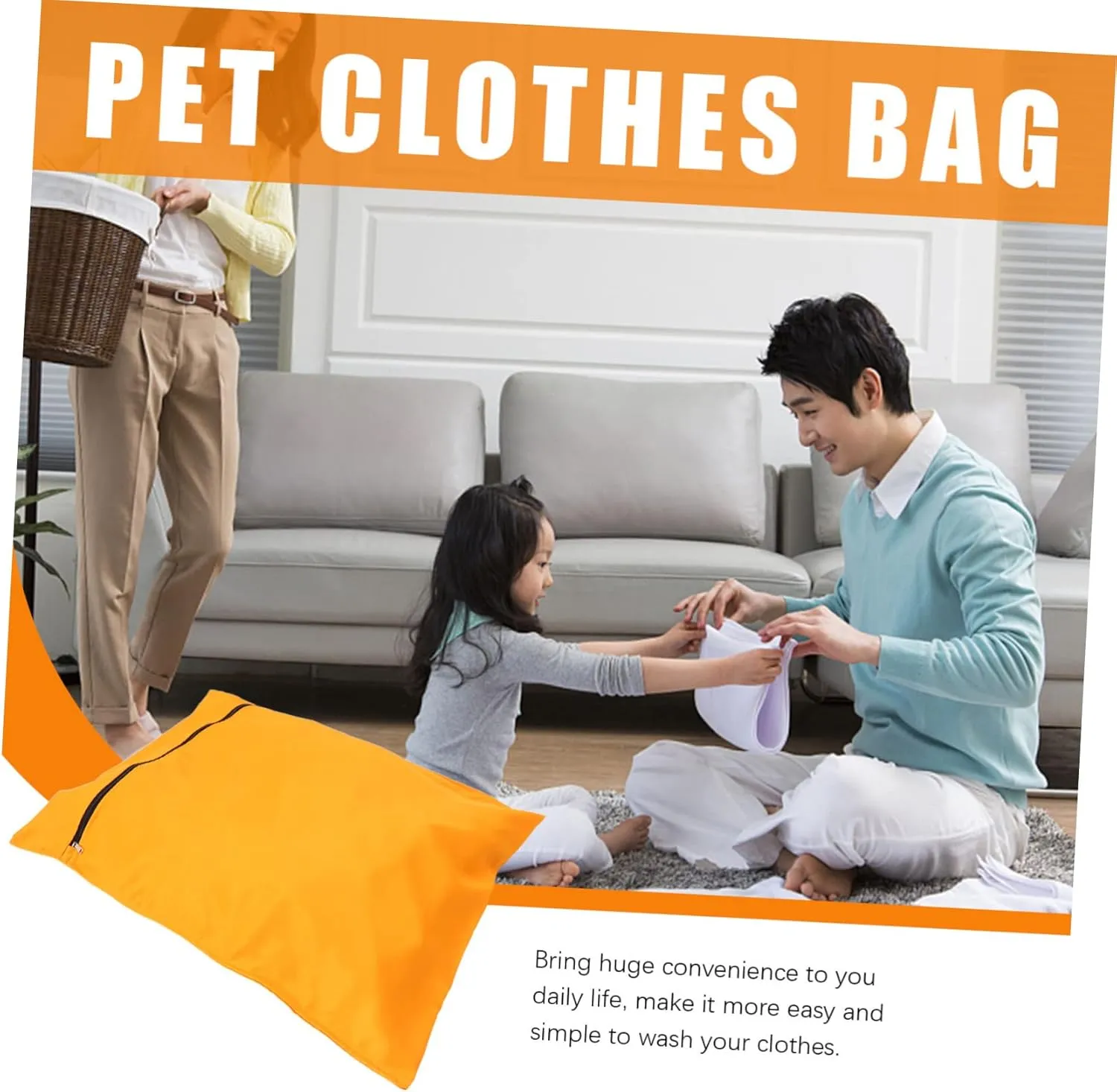 Vaguelly Pet Washer Bag Large Capacity Laundry Storage for Dogs Wash Bag with Zipper Closure for Travel and Home Use Prevents Damage to Clothes and Washer