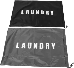 VALICLUD 2 Pack Laundry Bag Travel Suit Garment Bags Large Oxford Cloth Dirty Clothes Organizer Drawstring Closure Machine Washable Gray Black