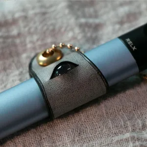 Vape Case for Juul Holder or Similar Sized E-Cigarettes Long Lanyard Leather Device Necklace Pen Cover Detachable Protective Strap Easy to Carry and Prevent Loss (C - Case(Eyeballs Transmit Light))