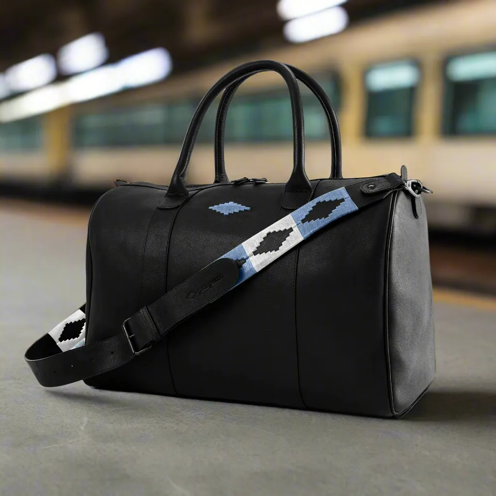 Varon Small Travel Bag - Black Leather