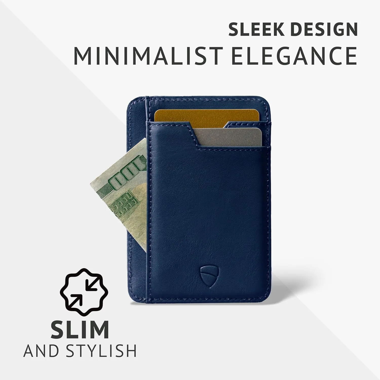 Vaultskin Slim RFID Wallet for Men - Leather Front Pocket Minimalist Card Holder Wallet with ID Window & Gift Box
