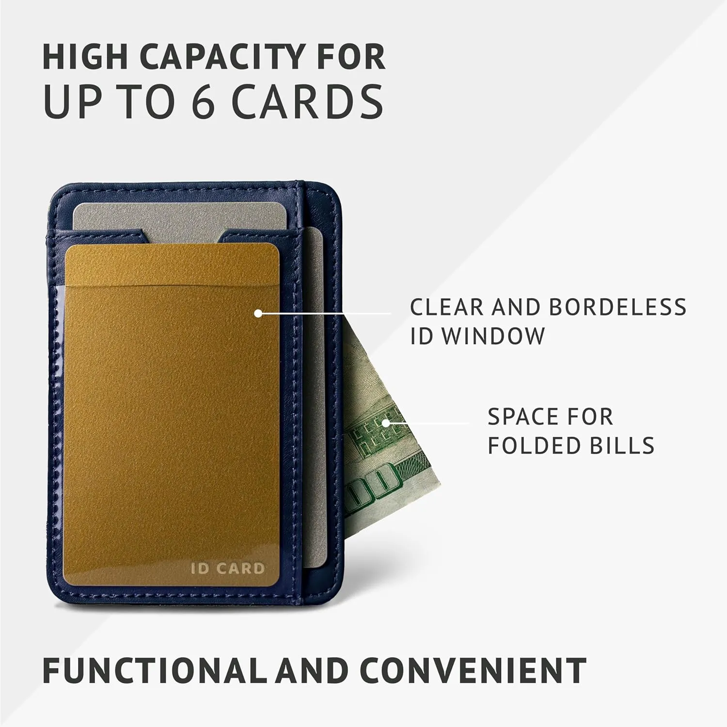Vaultskin Slim RFID Wallet for Men - Leather Front Pocket Minimalist Card Holder Wallet with ID Window & Gift Box