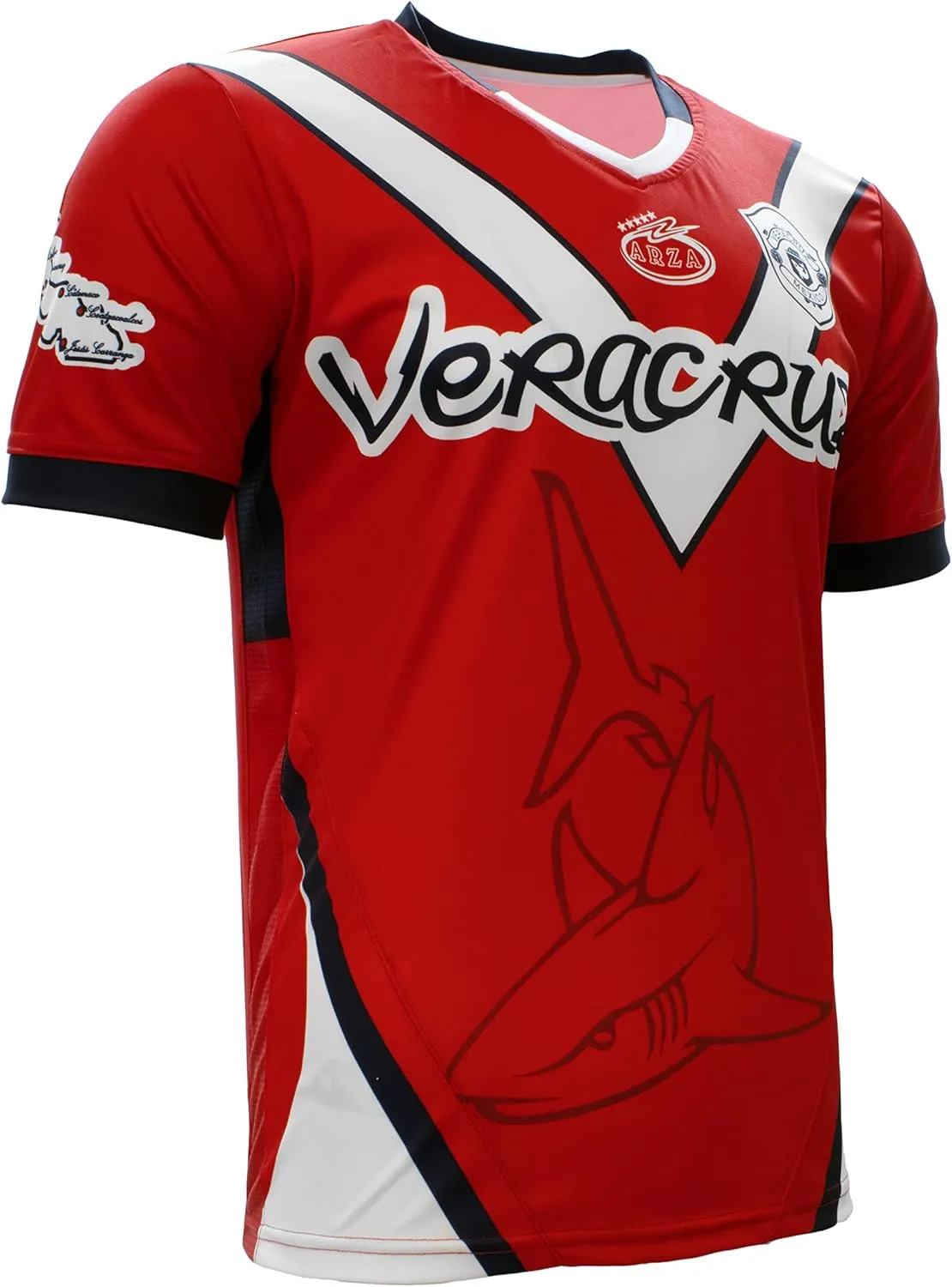 Veracruz Soccer Jersey, Short Sleeve, Home and Away Design, Shark Logo