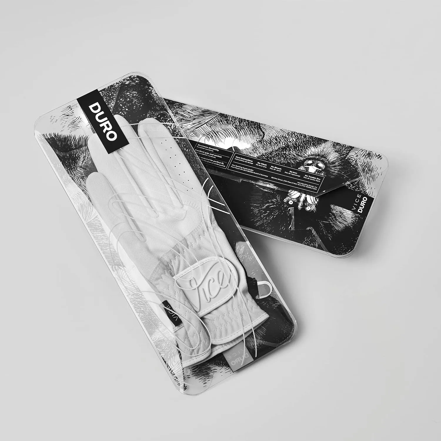 Vice Duro Golf Glove, White (Prior Model)