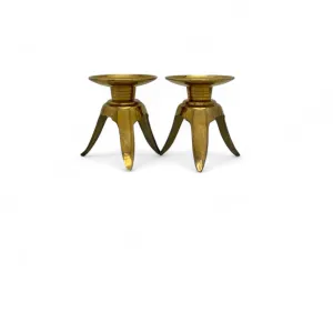 Vintage Brass Candlestick Holders -A Pair