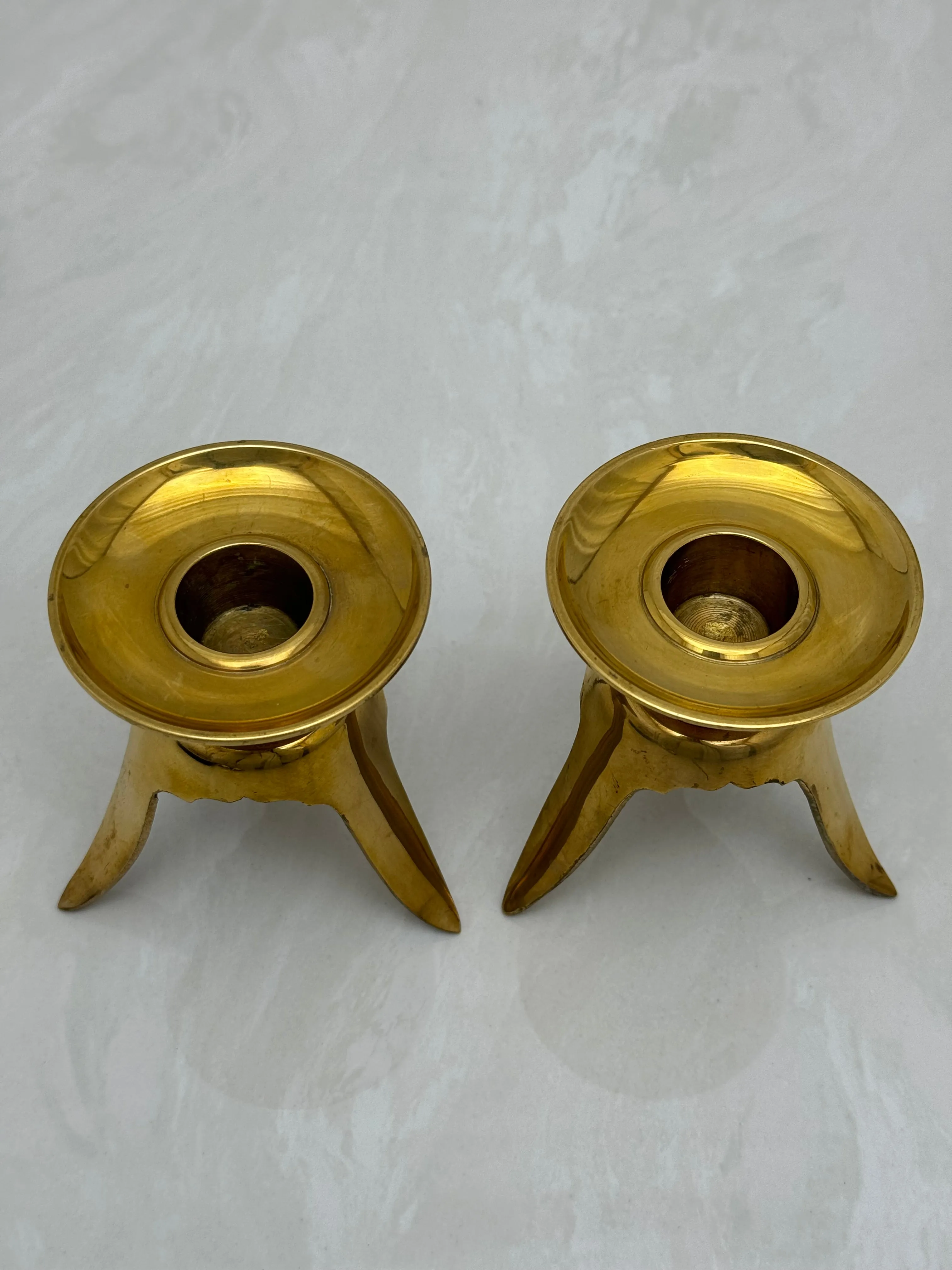 Vintage Brass Candlestick Holders -A Pair