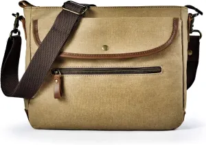 Vintage Canvas Small Messenger Crossbody bag Shoulder bag Military bag with Adjustable Strap