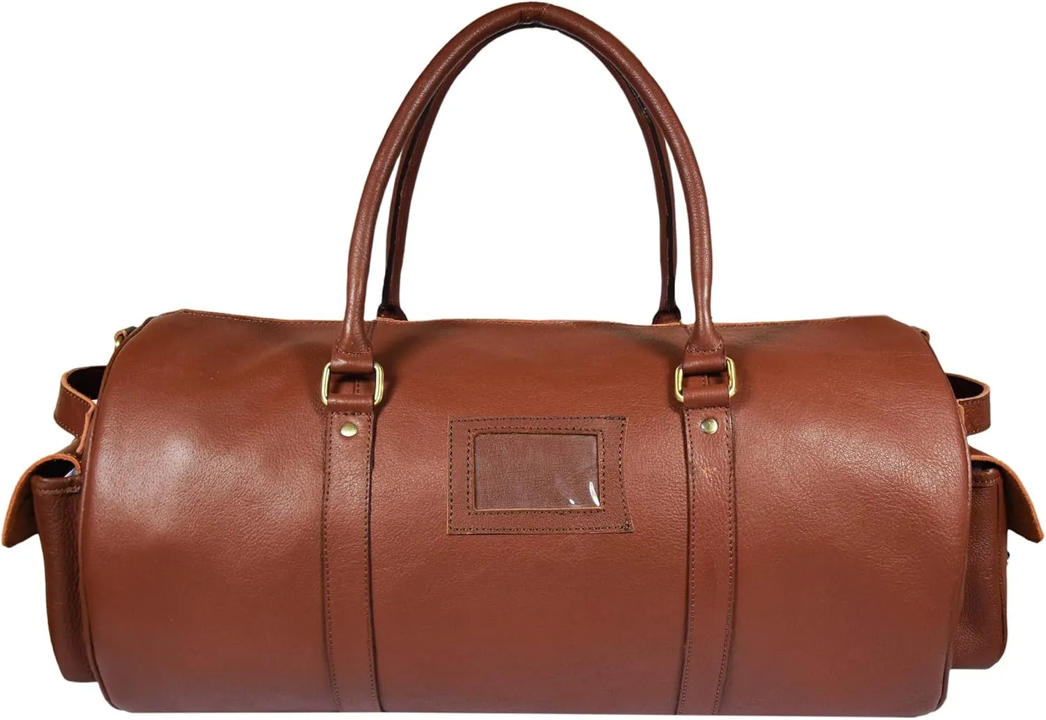 Vintage Leather Duffel Bag for Men Leather Travel Bag, Spacious Weekender Overnight Bag, Durable Carry-On with Adjustable Strap, Stylish Duffle for Gym, Business & Adventure - 20 Inches (Brown)