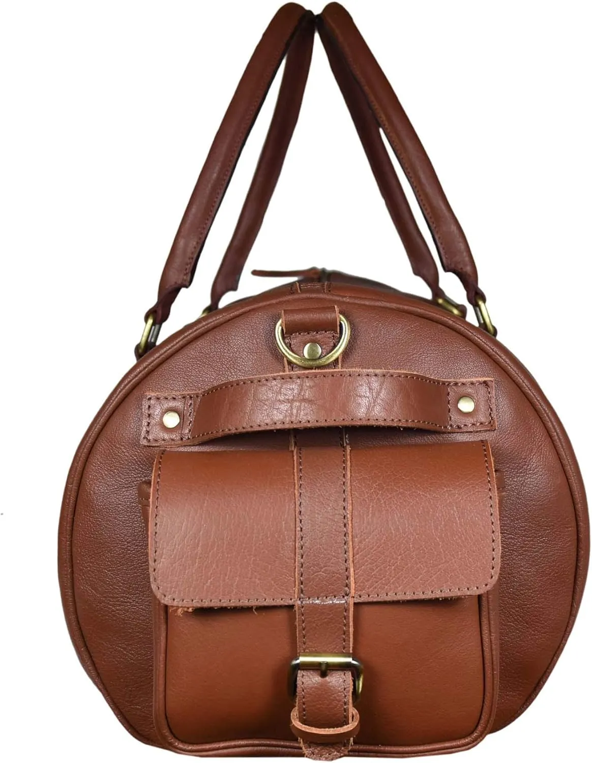 Vintage Leather Duffel Bag for Men Leather Travel Bag, Spacious Weekender Overnight Bag, Durable Carry-On with Adjustable Strap, Stylish Duffle for Gym, Business & Adventure - 20 Inches (Brown)