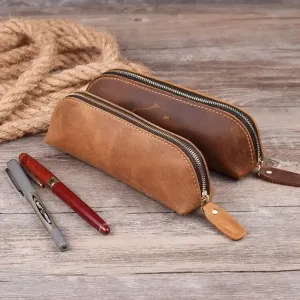 Vintage Style Leather | Pen Case
