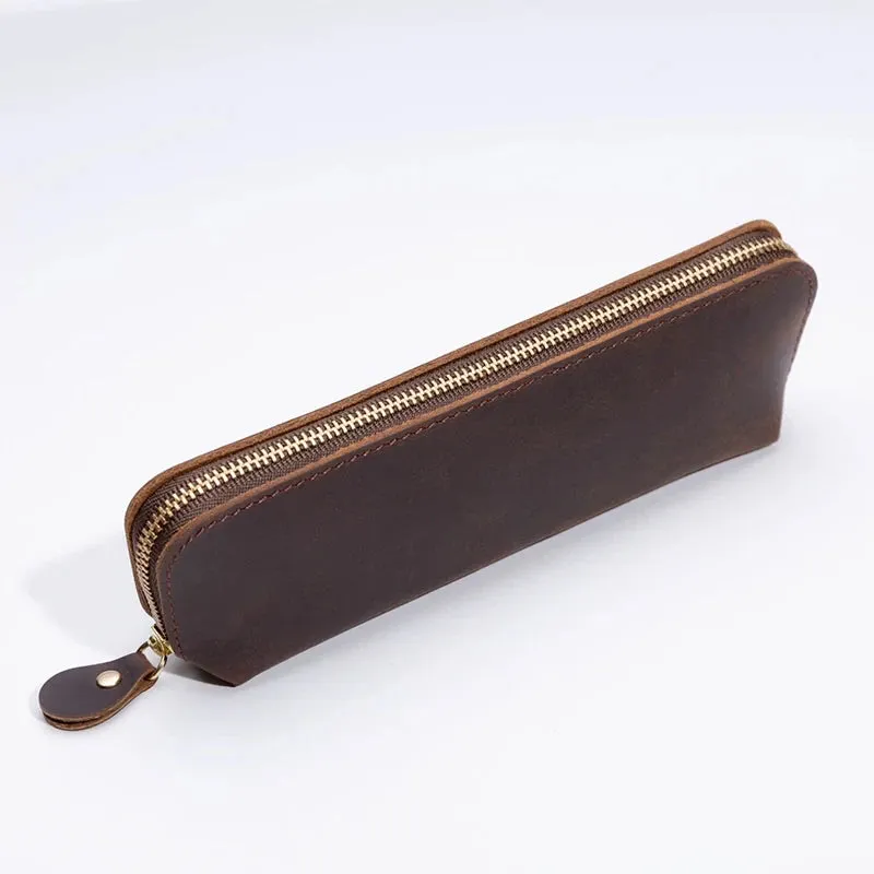 Vintage Style Leather | Pen Case