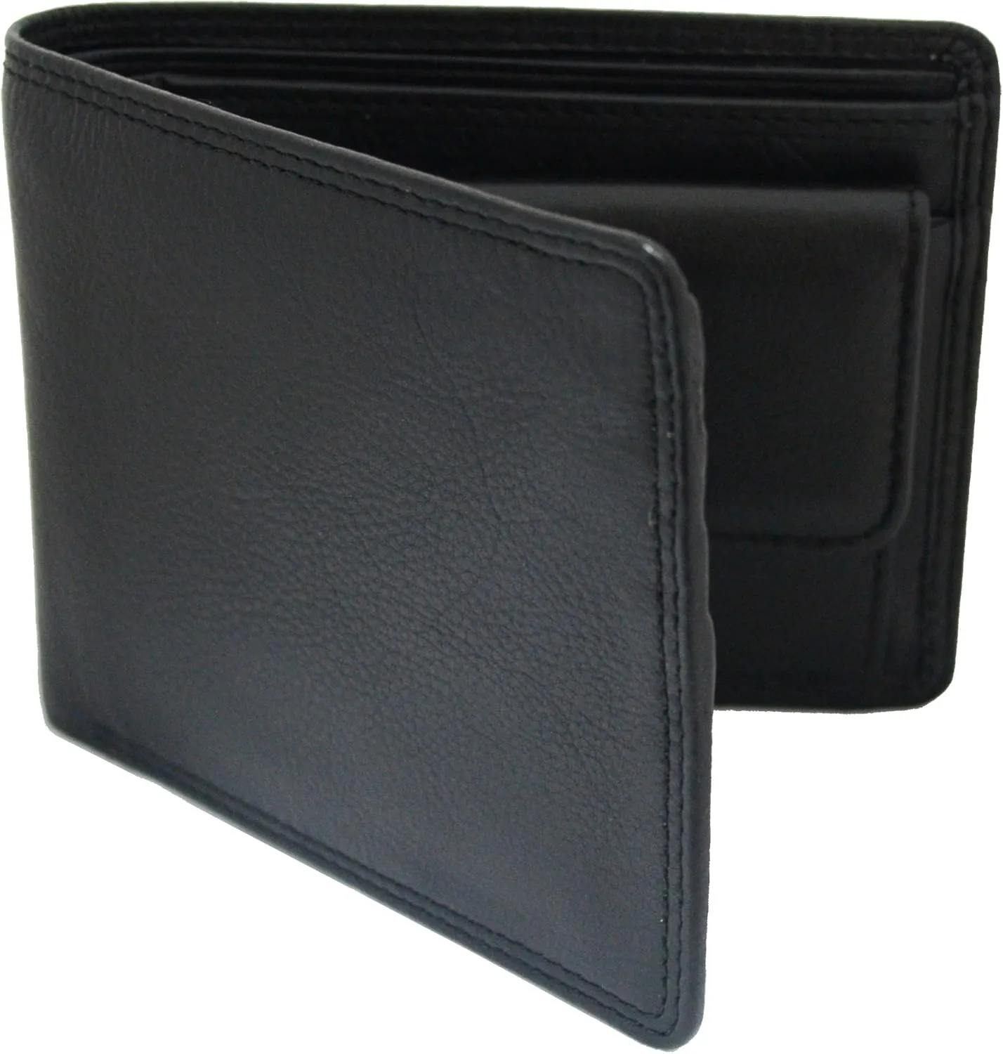 Visconti Heritage-7 Bifold Mens Soft Thin Leather Wallet Gift (Black)