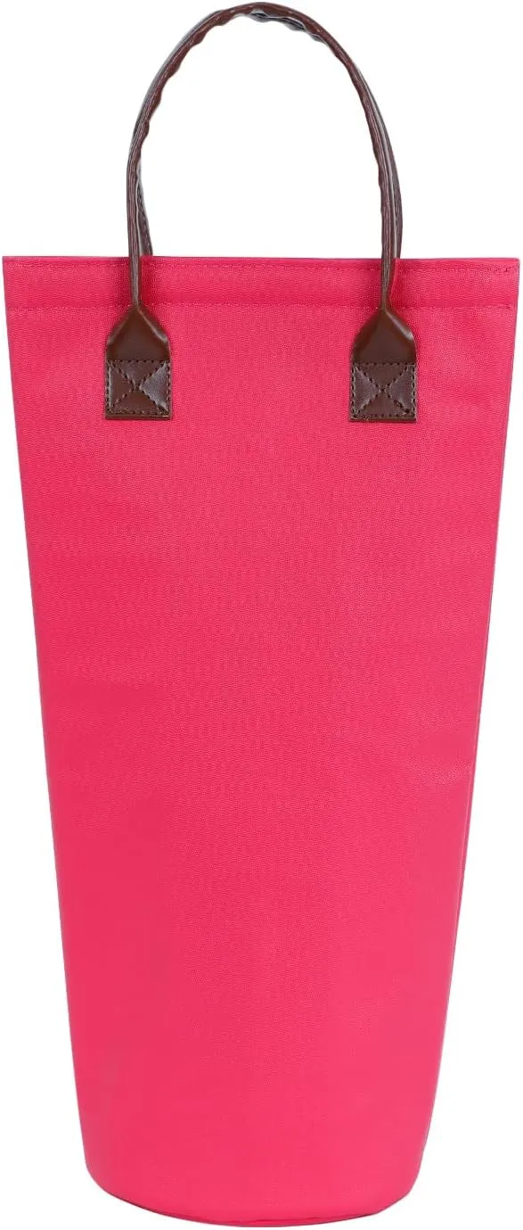 VISEMAN Single Bottle Wine Tote Bag Insulated, Wine Carrier Bag for One Bottle, Padded Wine Cooler Bag, Portable Wine Tote Bag for Wine Lovers Gift (Red)
