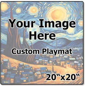 Vispronet Custom 20in x 20in Card Playing Mat for Games and Tournaments - Create Your Own Design & Upload Your Own Image - High Resolution Card Playmat with Cardboard Playmat Tube