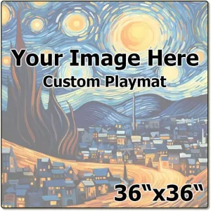 Vispronet Custom 36in x 36in Card Playing Mat - Create Your Own Design & Upload Your Own Image - High Resolution Playmat with Cardboard Playmat Tube