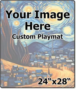 Vispronet Custom Playmat – 24in x 28in Card Playing Mat for Games and Tournaments, Create Your Own Design & Upload Your Own Image, High Resolution Game Pad with Cardboard Tube