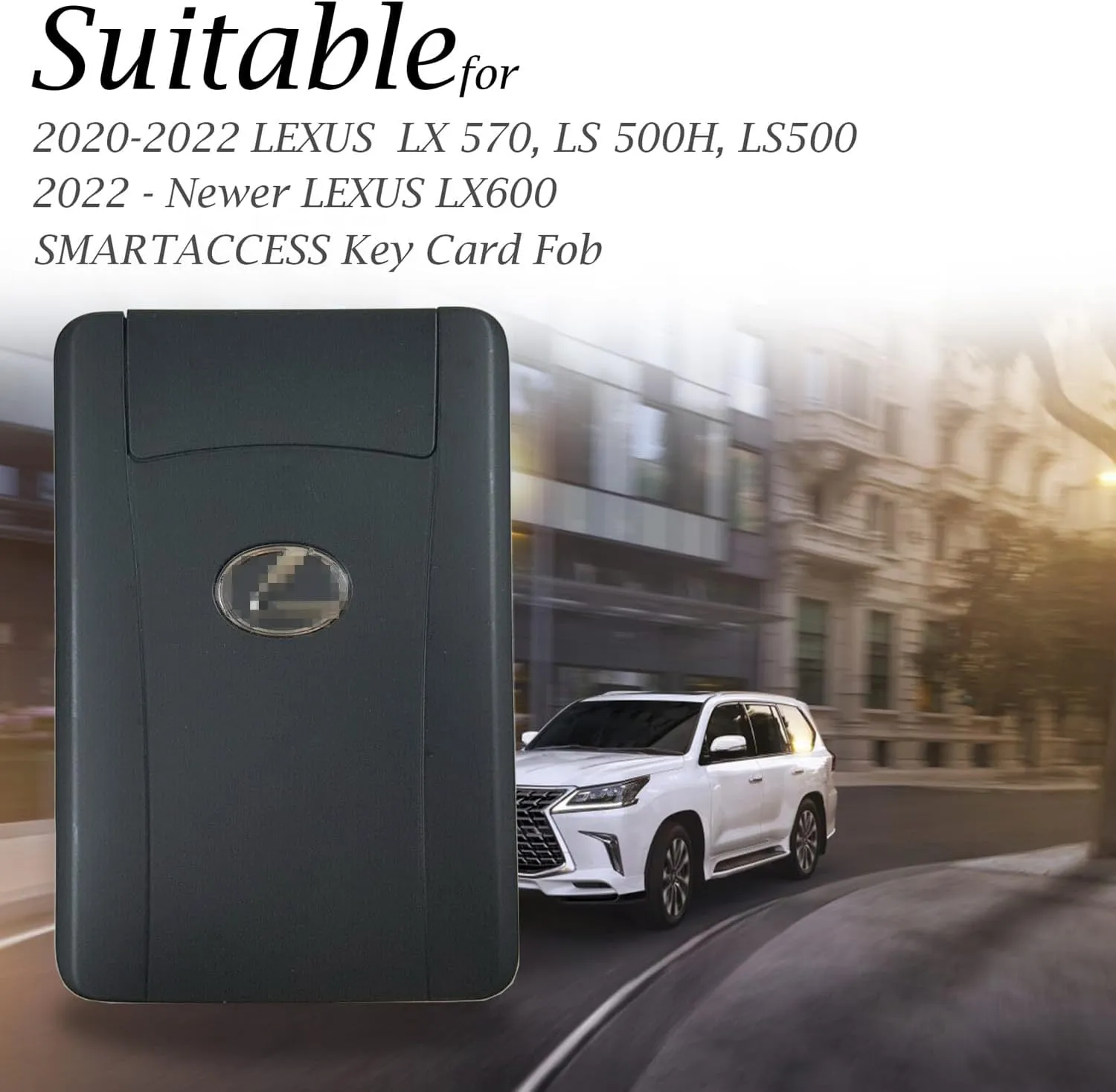 Vitodeco Leather Keyless SMARTACCESS Key Card Case Compatible with Lexus LX570, LS460, LX600 (Red)