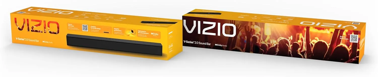 VIZIO V-Series 2.0 Compact Sound Bar with Dolby Audio, DTS:X, Bluetooth V20x-J8