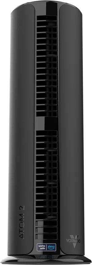 Vornado ATOM 2 AE Compact Oscillating Tower Fan with Alexa Voice Control