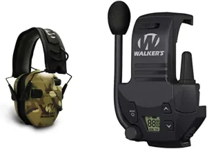 Walker's Razor Slim Ultra Low Profile Compact Design Adjustable Range Shooting Hunting Hearing Protection Electronic Earmuffs