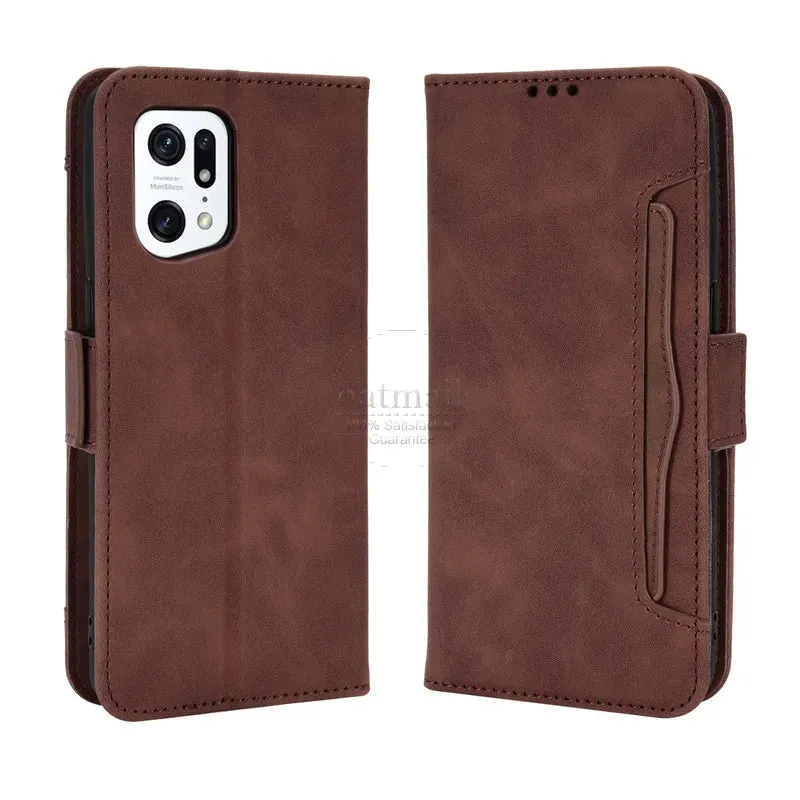 Wallet Cases For OPPO Find X5 Pro Case Magnetic Closure Book Flip Cover For OPPO Find X5 Leather Card Holder Phone Bags