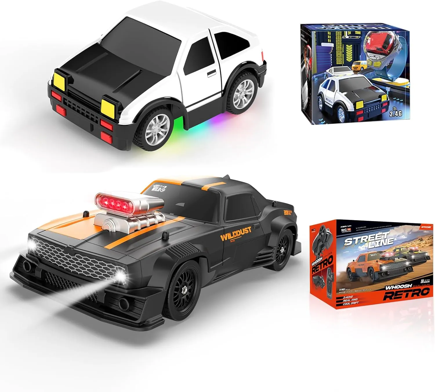 Watch Remote Control Car Toy, 2.4 GHz Mini RC Car Watch Toy   1/16 RC Drift Car with Gyro Full Proportional 4WD 50KM/h High Speed Remote Control Cars, Drift Racing Vehicle
