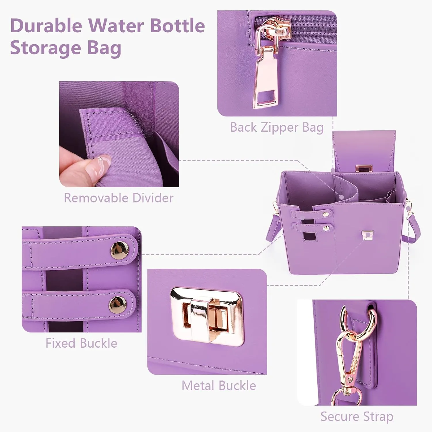 Water Cup Storage Bag Crossbody Bags for Women Cup Holder Tumbler Purse Outdoor Portable Compatible with Most Water Bottles