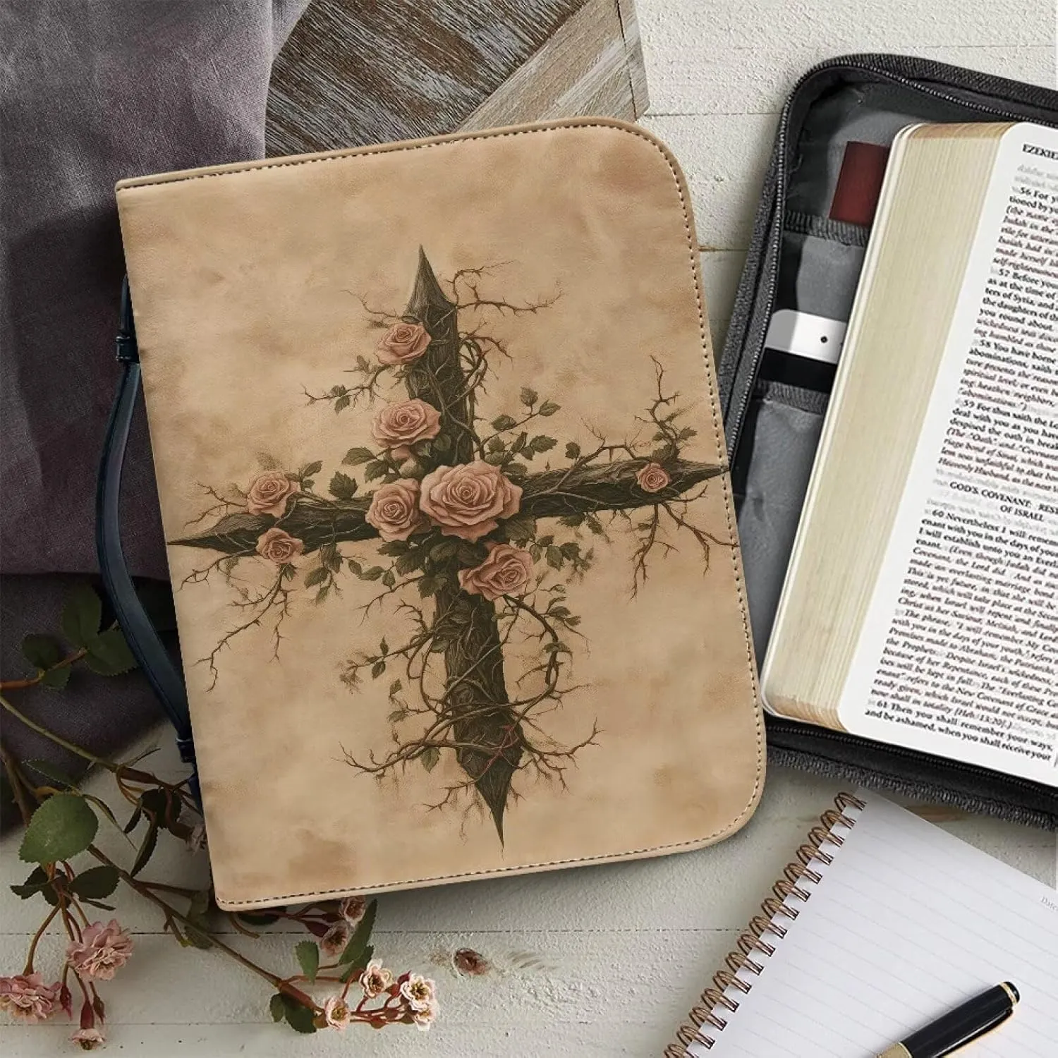 Waterproof Bible Carrying Bag Bible Case and Organizer Church Protector for Women Men