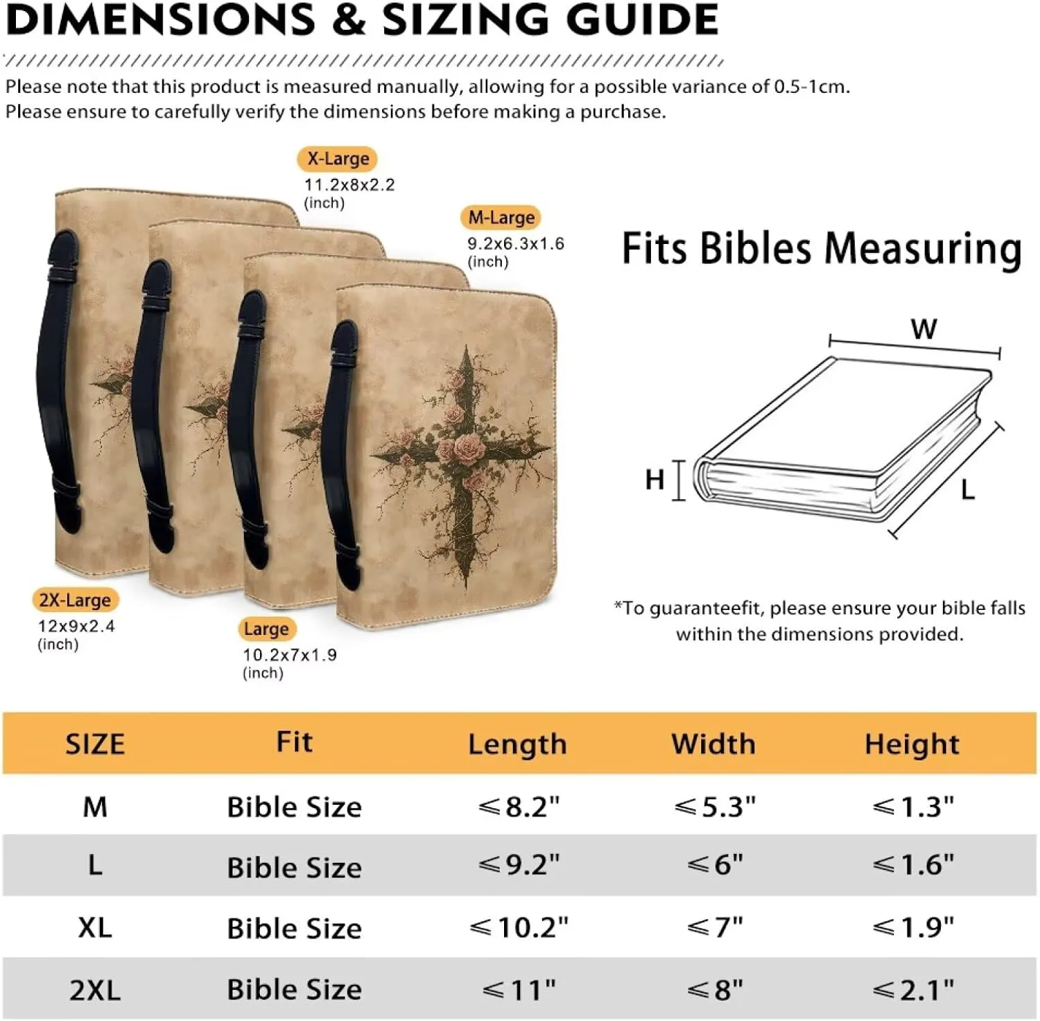 Waterproof Bible Carrying Bag Bible Case and Organizer Church Protector for Women Men