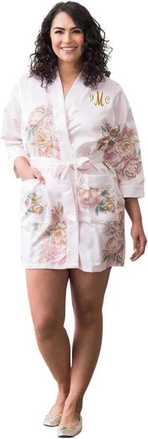 WEDDINGSTAR Women's Customizable Embroidery Soft Bridesmaid Kimono Robe