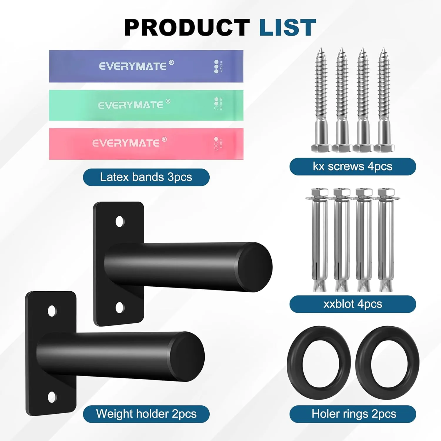 Weight Plate Holder, Wall Mounted Weight Rack Storage for Olympic Weight Plate,Home Gym Organizer