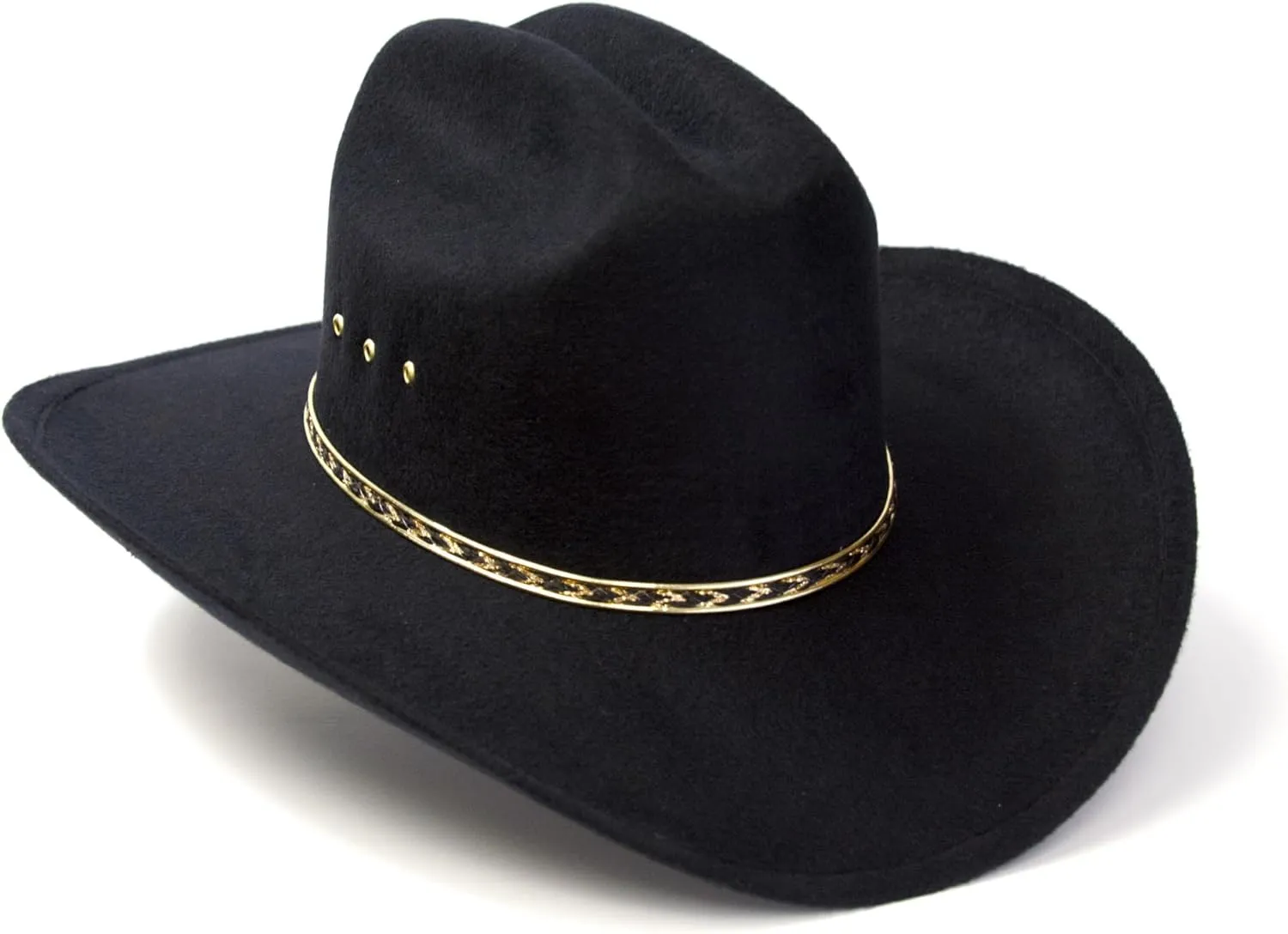 Western Express Felt Finish Cowboy Hat - Cattleman Style with Gold Hat Band | Cowboy & Cowgirl Hats for Men and Women
