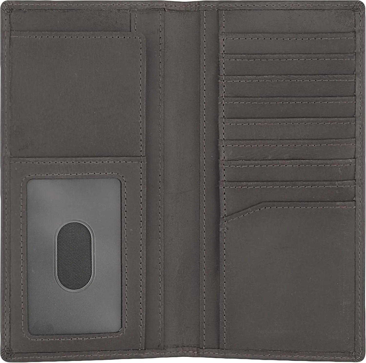 Western Rodeo Pocket Wallet For Men Genuine Leather Checkbook Cover Purse Credit Card Case for Men (Coffee)
