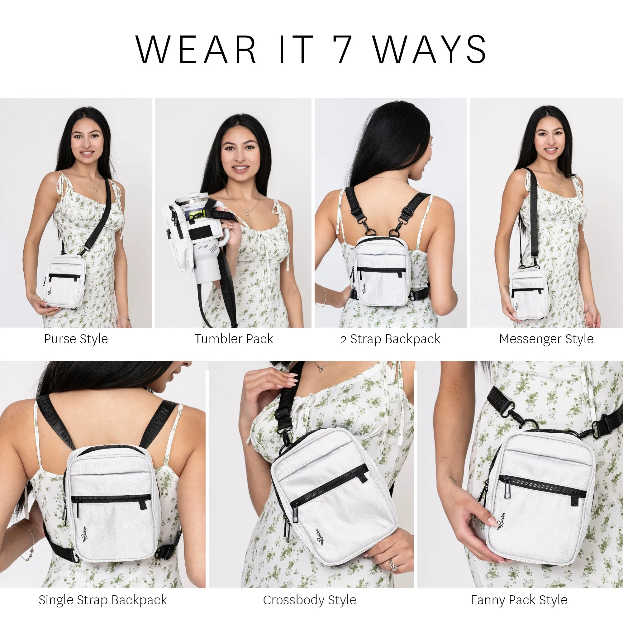 White KINDLE Bag With Tumbler Belt