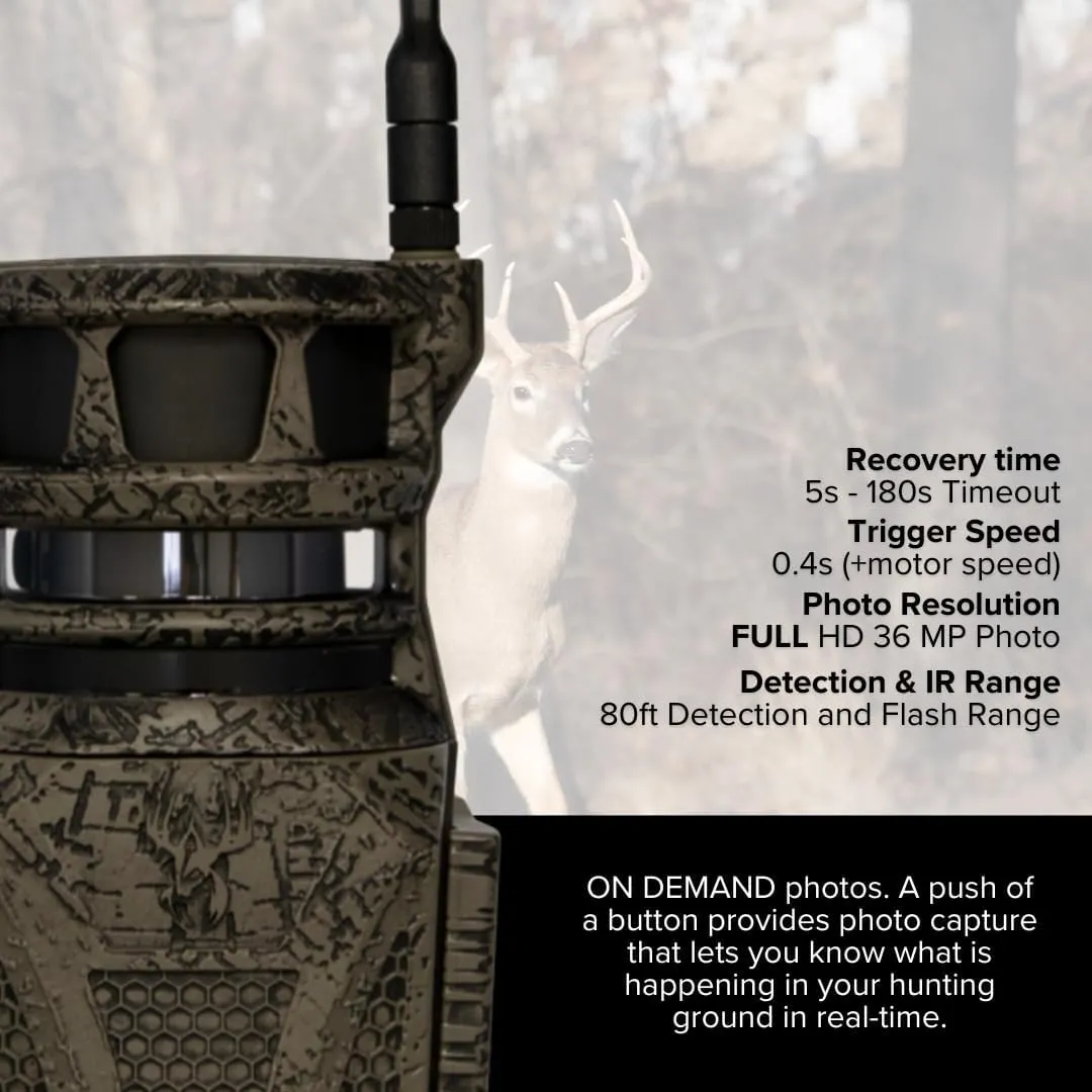 Wildgame Innovations Orbit 360-Degree Trail Camera with 36MP Image Quality and 1080p Video Bundle with 5400mAh Battery Pack, 3000mAh Battery Pack, 32GB Memory Card, and Card Reader (5 Items)