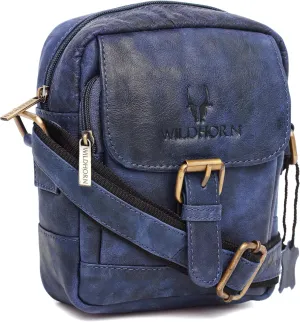 WILDHORN® Original Leather 9 inch Sling Bag for Men I Multipurpose Crossbody Bag I DIMENSION: L- 8 inch H- 9 inch W- 3 inch