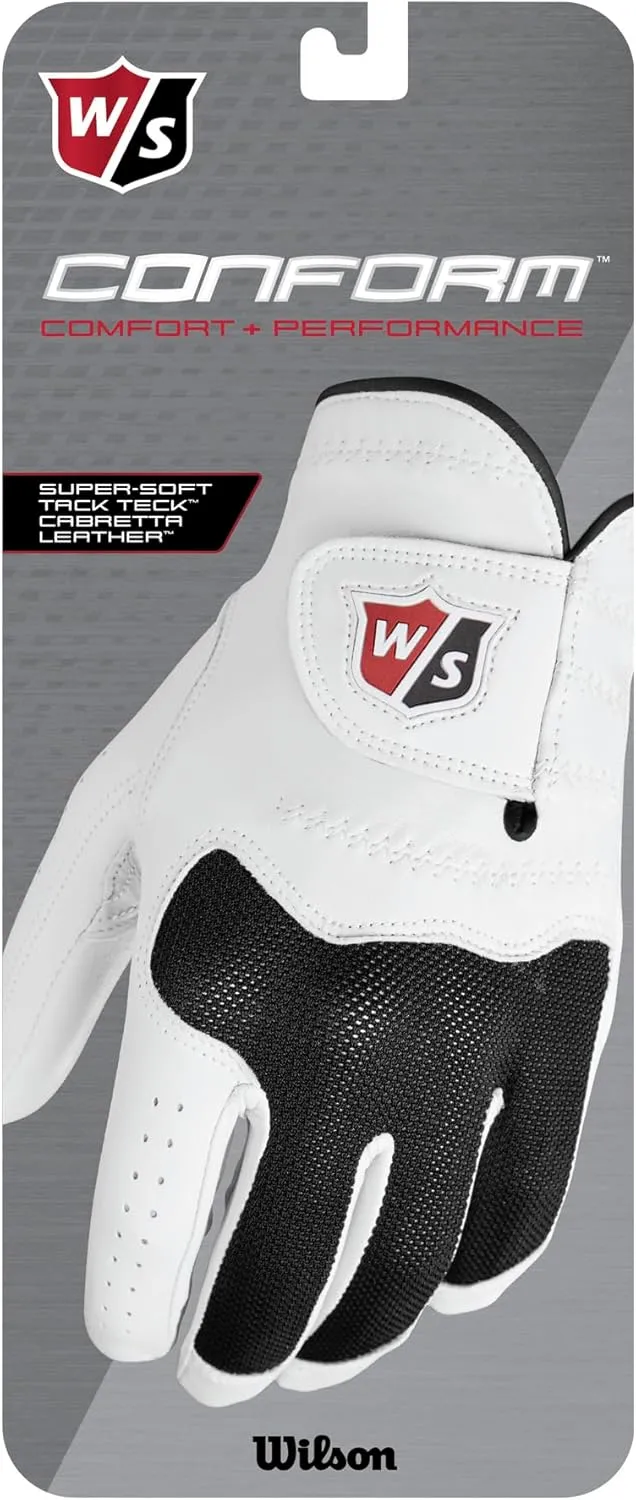 Wilson Men's Conform Golf Gloves - Right and Left Hand, Cadet and Regular Sizes