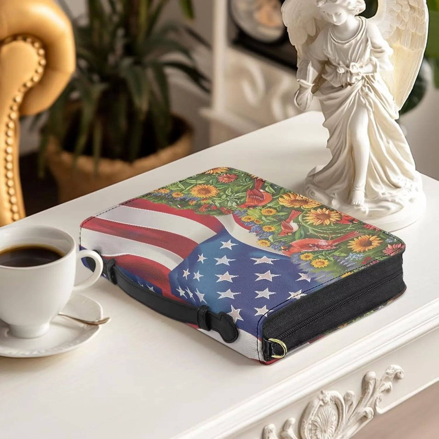 Wnbcioht Large Bible Bag Bible Cover Case for Women and Men with Strap