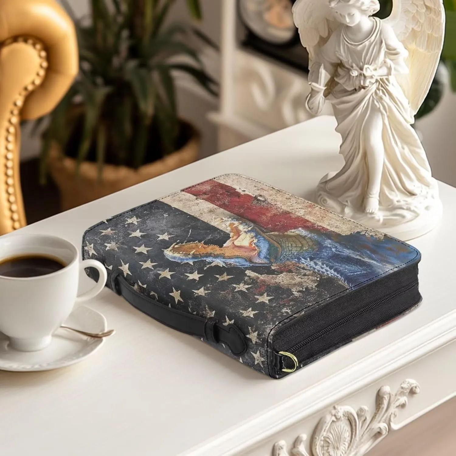 Wnbcioht Large Bible Bag Bible Cover Case for Women and Men with Strap