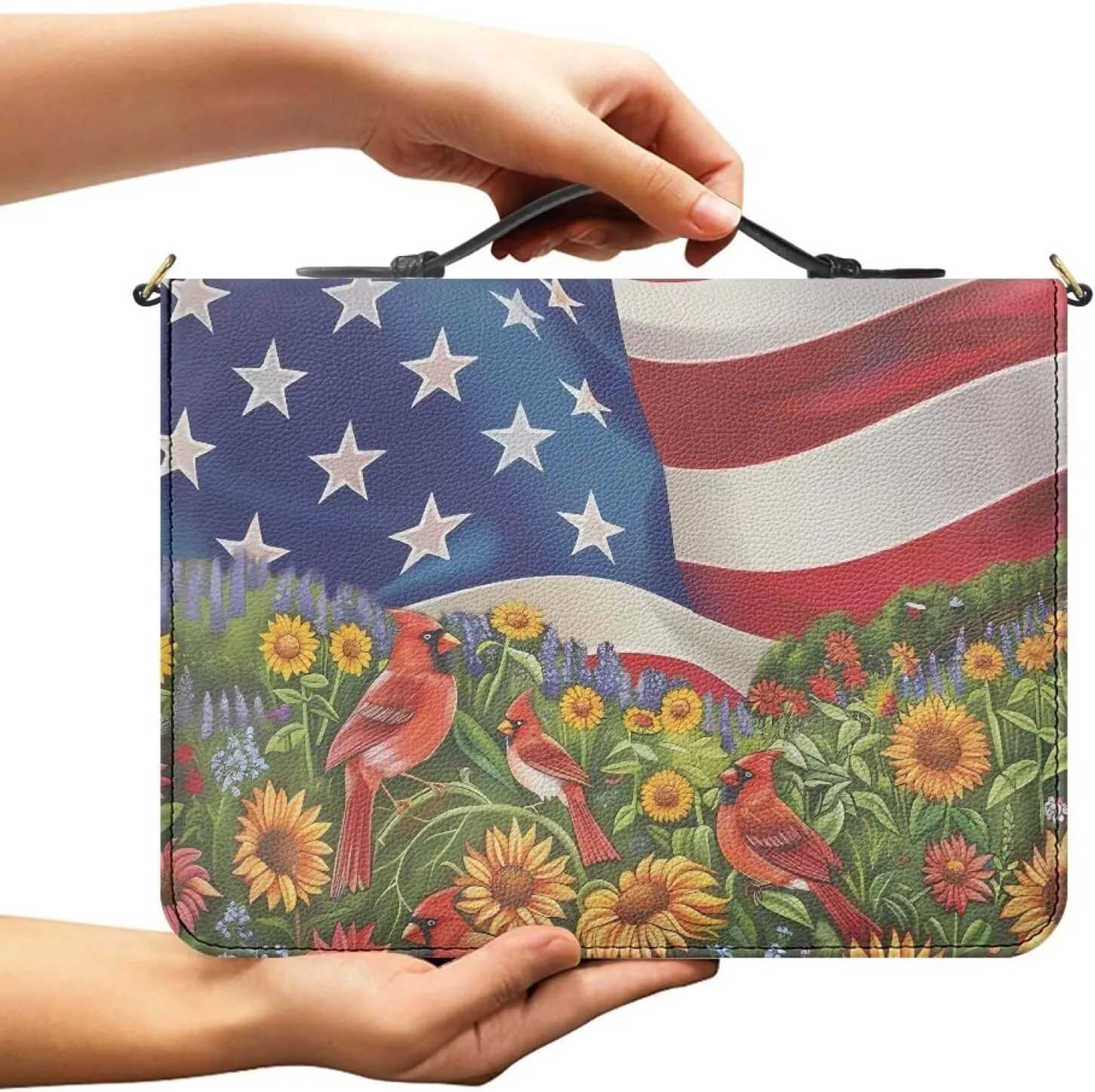Wnbcioht Large Bible Bag Bible Cover Case for Women and Men with Strap