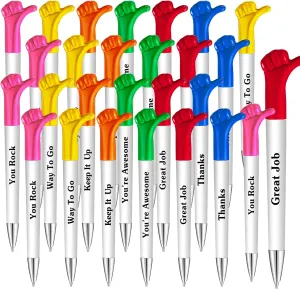 Woanger Inspirational Quotes Thumbs up Pens Thank You Gifts Bulk Employee Appreciation Motivational Ballpoint Pen for Graduation Appreciation Gift School Student Teacher Nurse Coworker(90 Pieces)