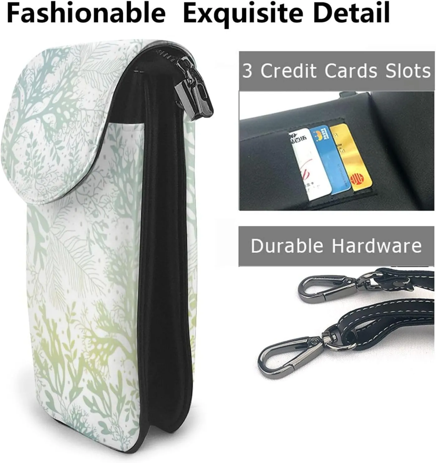 Women PU Leather Kawaii Embroidered Cute Mini Green Military Camo Print Crossbody Cell phone Bag/Coin Purse