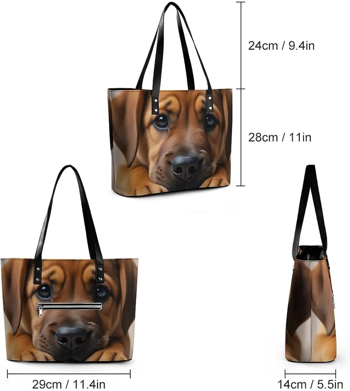 Women Tote Bag PU Leather Travel Shoulder Bags Casual Handbags