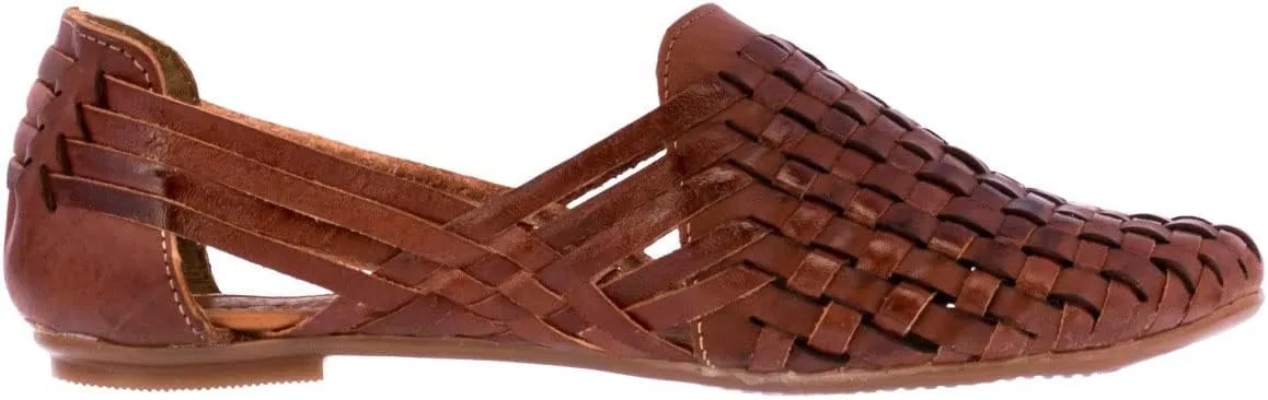 Women's 108 Cognac Authentic Mexican Sandals Huaraches Real Leather