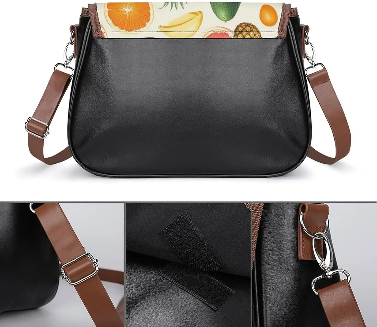 Womens Casual Crossbody Bag, Small PU Leather Shoulder Bag Travel Messenger Bags