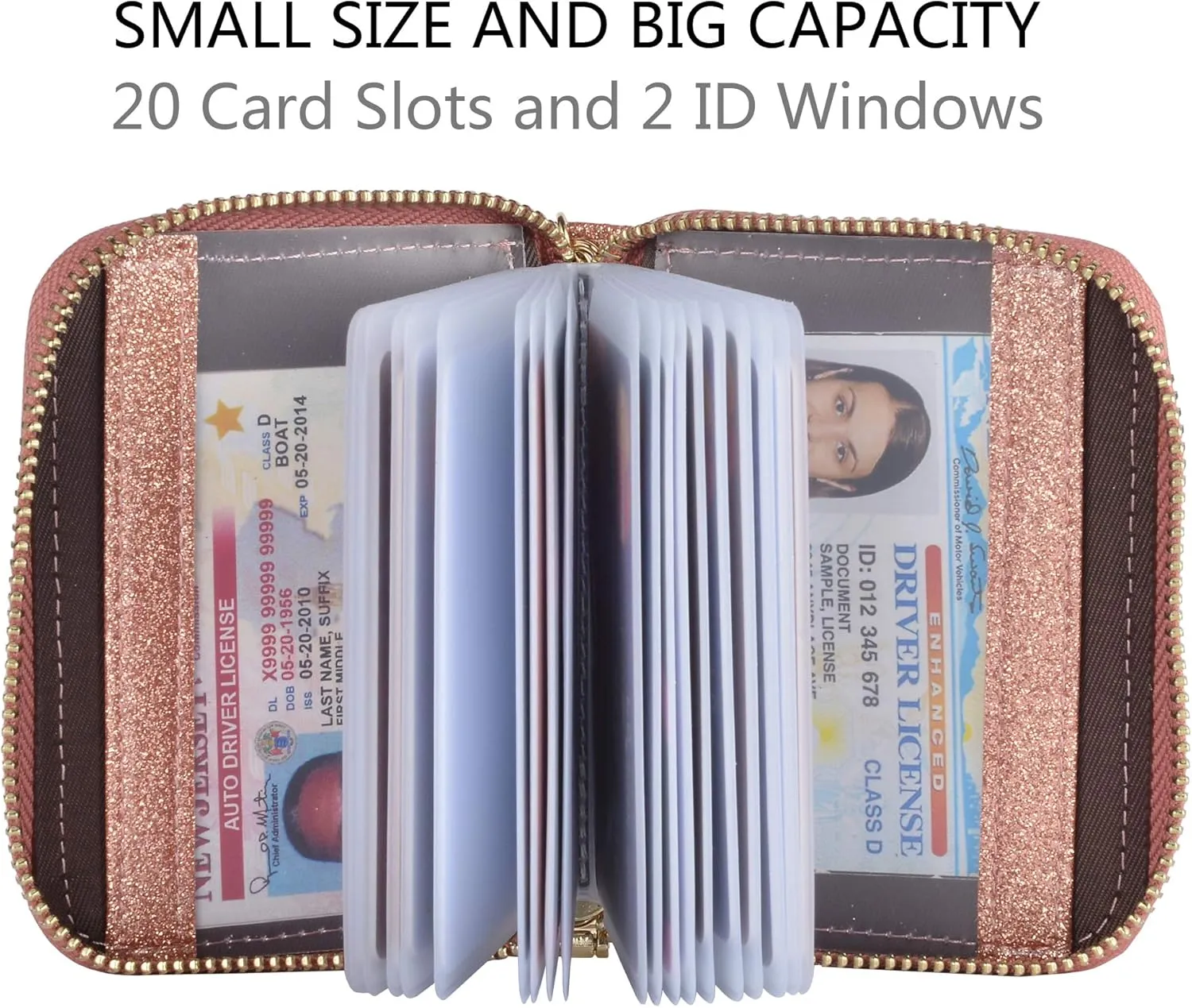 Womens Credit Card Holder Wallet RFID Leather Small ID Card Case