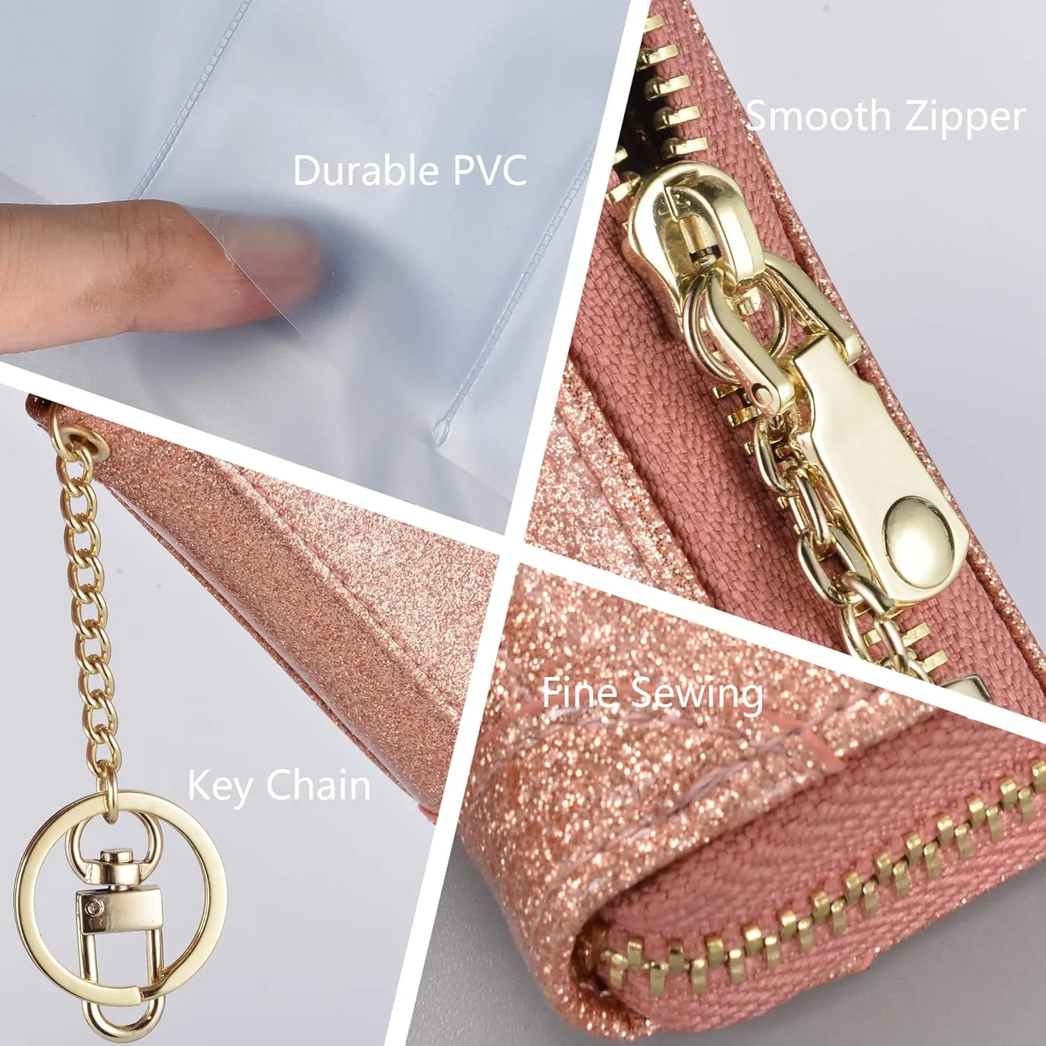 Womens Credit Card Holder Wallet RFID Leather Small ID Card Case